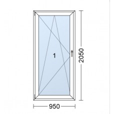 Plastové dveře | 95x205 cm | Levé