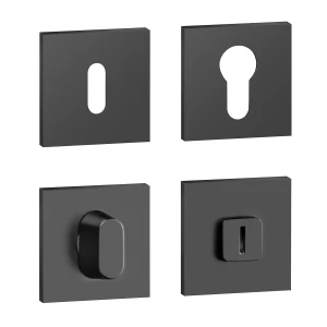 Klika Bolzano - Černá, rozeta 6 mm