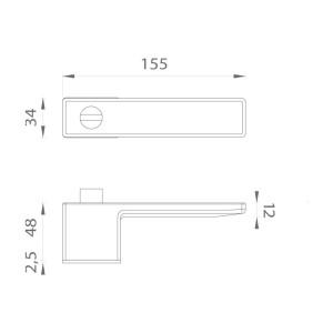 Klika ASG - HEDERA - RT WC - Černá matná