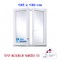 Dvoukřídlé Plastové okno | 125 x 130 cm (1250 x 1300 mm) | bílé |otevíravé i sklopné | pravé