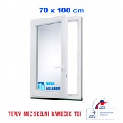 Plastové okno | 70x1000 cm (700x1000 mm) | bílé | otevíravé i sklopné | levé