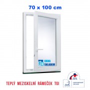 Plastové okno | 70 x 100 cm (700 x 1000 mm) | bílé |otevíravé i sklopné | pravé