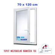 Plastové okno | 70x120 cm (700x1200 mm) | bílé | otevíravé i sklopné | levé