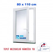 Plastové okno | 80x110 cm (800x1100 mm) | bílé | otevíravé i sklopné | levé