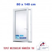 Plastové okno | 80x140 cm (800x1400 mm) | bílé | otevíravé i sklopné | levé