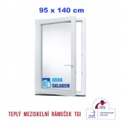Plastové okno | 95x140 cm (950x1400 mm) | bílé | otevíravé i sklopné | levé